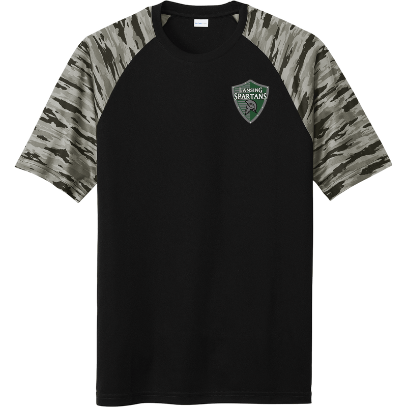 Lansing Spartans Drift Camo Colorblock Tee