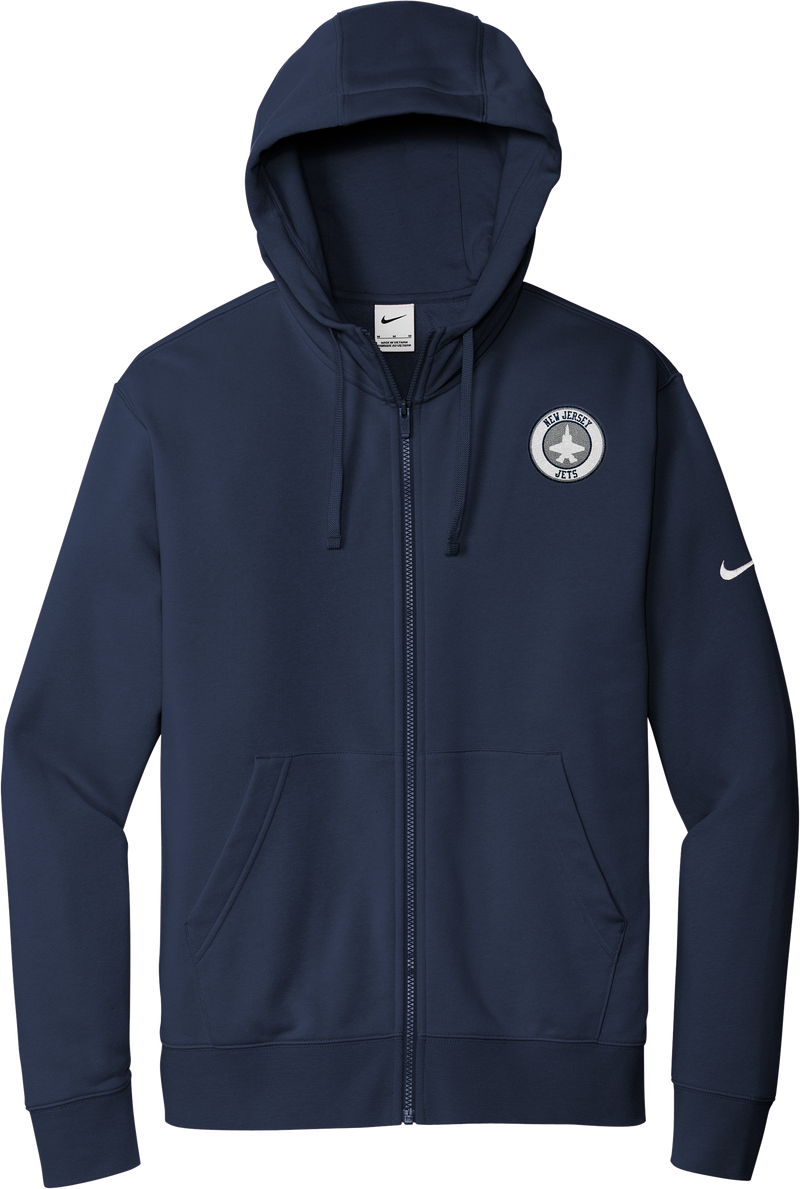 NJ Jets Nike Club Fleece Sleeve Swoosh Full-Zip Hoodie