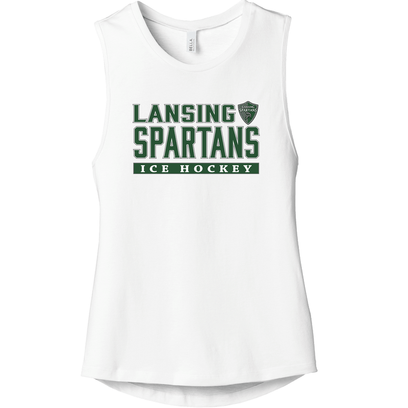 Lansing Spartans Womens Jersey Muscle Tan