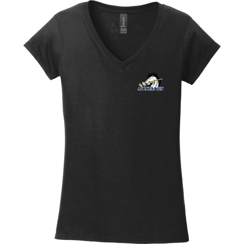 Mid-State Mustangs Softstyle Ladies Fit V-Neck T-Shirt