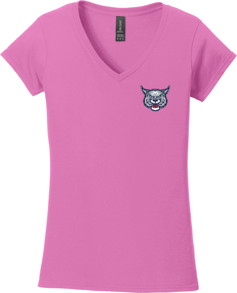 CT Bobcats Softstyle Ladies Fit V-Neck T-Shirt