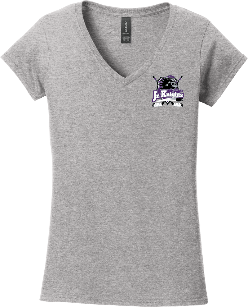 Old Bridge Jr. Knights Softstyle Ladies Fit V-Neck T-Shirt