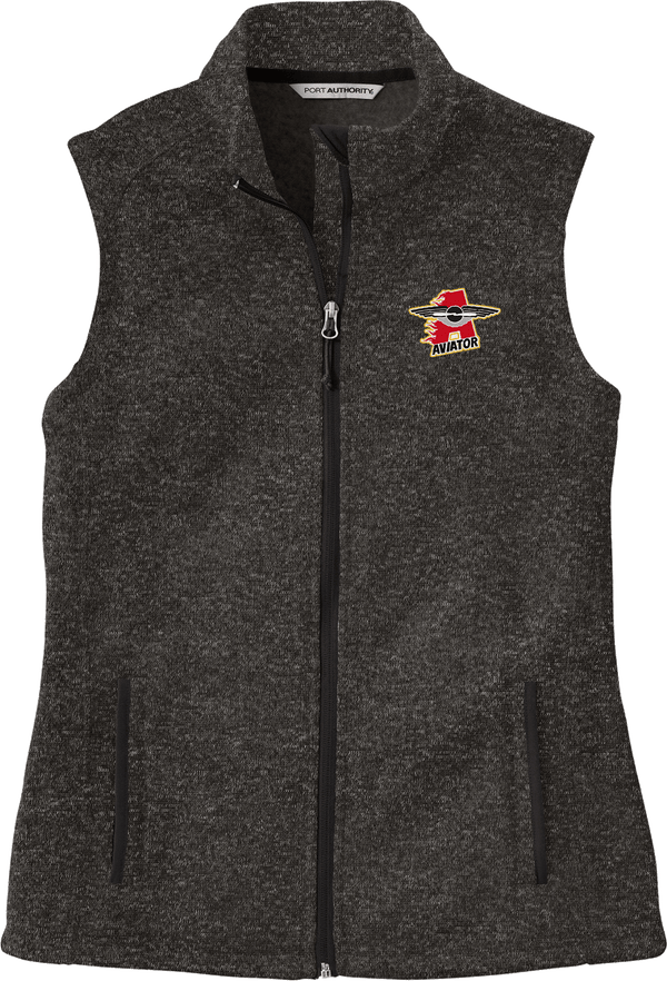 NY Aviators Ladies Sweater Fleece Vest