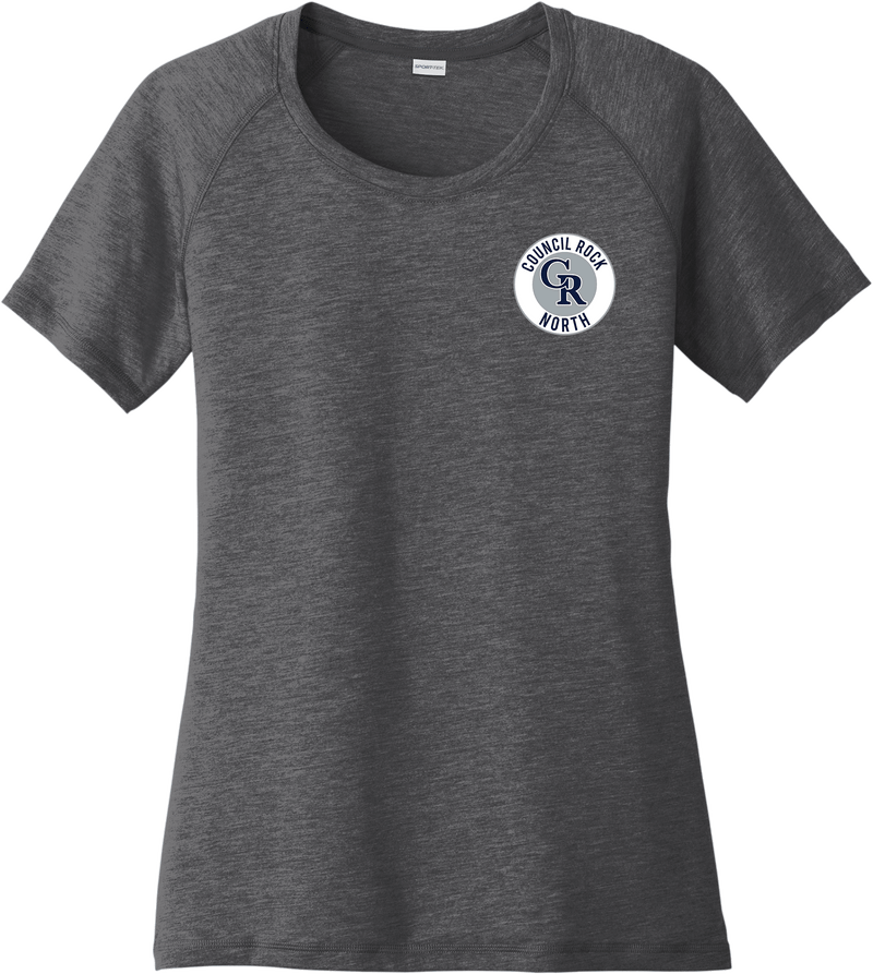 Council Rock North Ladies PosiCharge Tri-Blend Wicking Scoop Neck Raglan Tee