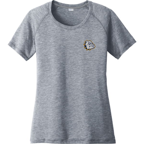 Chelsea Bulldogs Ladies PosiCharge Tri-Blend Wicking Scoop Neck Raglan Tee