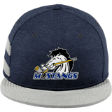 Mid-State Mustangs New Era Shadow Heather Striped Flat Bill Snapback Cap