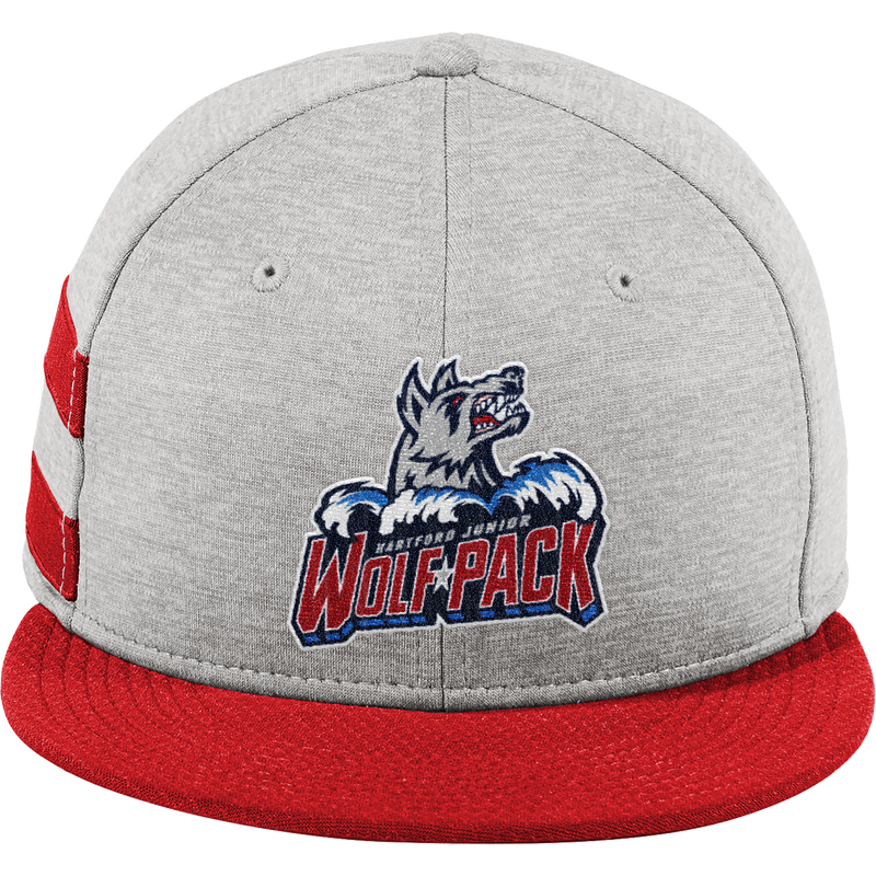 Hartford Jr. Wolfpack New Era Shadow Heather Striped Flat Bill Snapback Cap