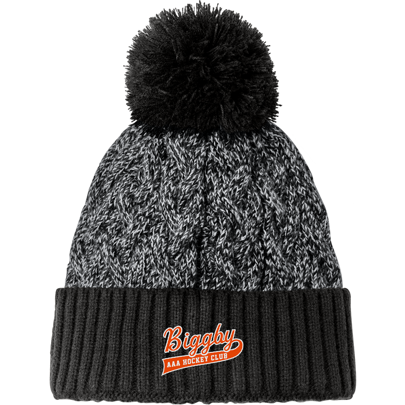 Biggby Coffee AAA New Era Marled Knit Pom Beanie