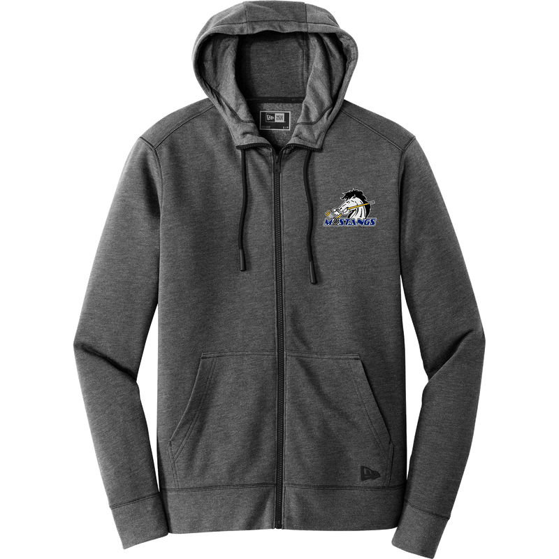 Mid-State Mustangs New Era Tri-Blend Fleece Full-Zip Hoodie