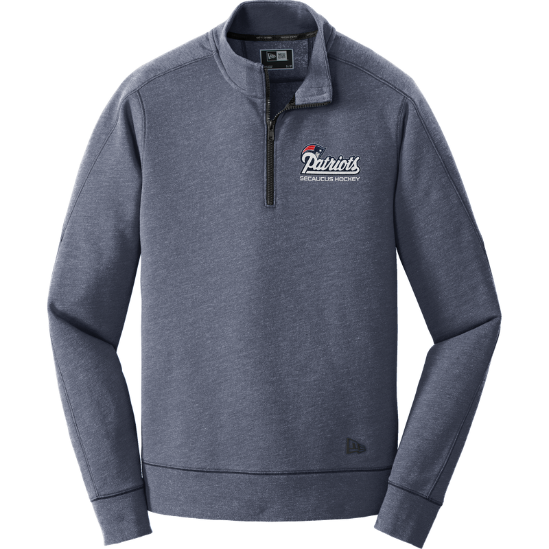 Secaucus Patriots New Era Tri-Blend Fleece 1/4-Zip Pullover