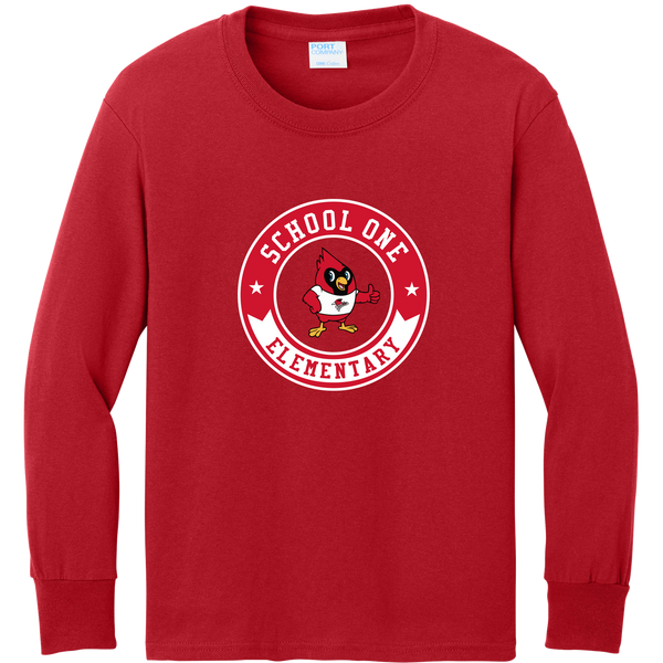 School One Elementary Youth 'Circle' Long Sleeve Core Cotton Tee