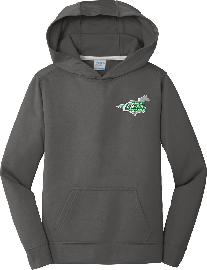 NJ Colts Youth Performance Fleece Pullover Hooded Sweatshirt