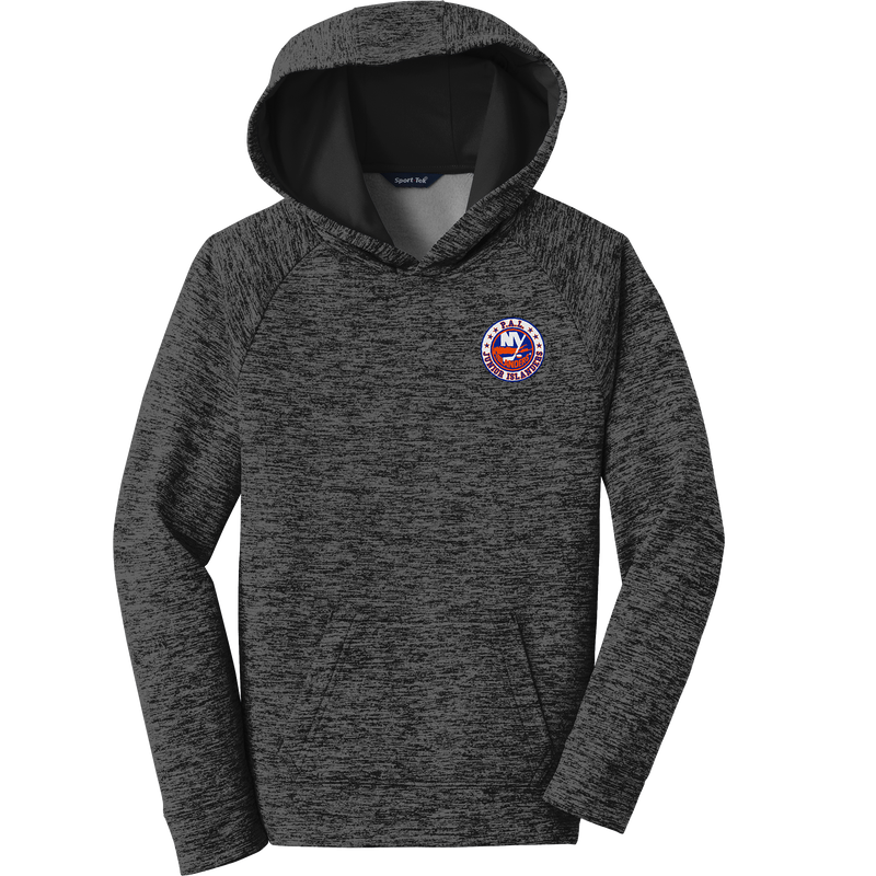 PAL Jr. Islanders Youth PosiCharge Electric Heather Fleece Hooded Pullover