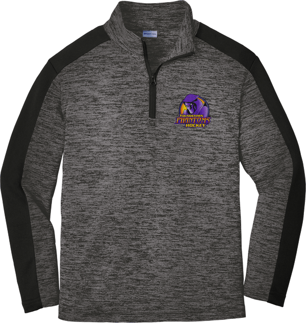 Youngstown Phantoms Youth PosiCharge  Electric Heather Colorblock 1/4-Zip Pullover