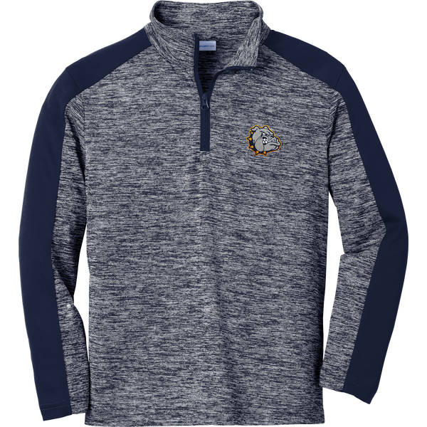 Chelsea Bulldogs Youth PosiCharge Electric Heather Colorblock 1/4-Zip Pullover