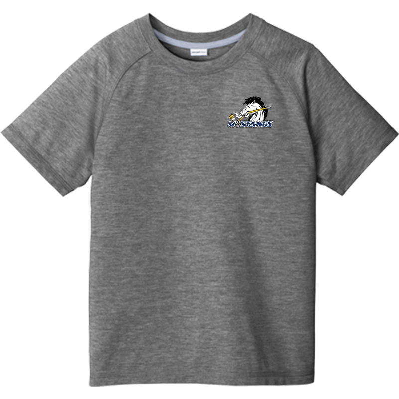 Mid-State Mustangs Youth PosiCharge Tri-Blend Wicking Raglan Tee